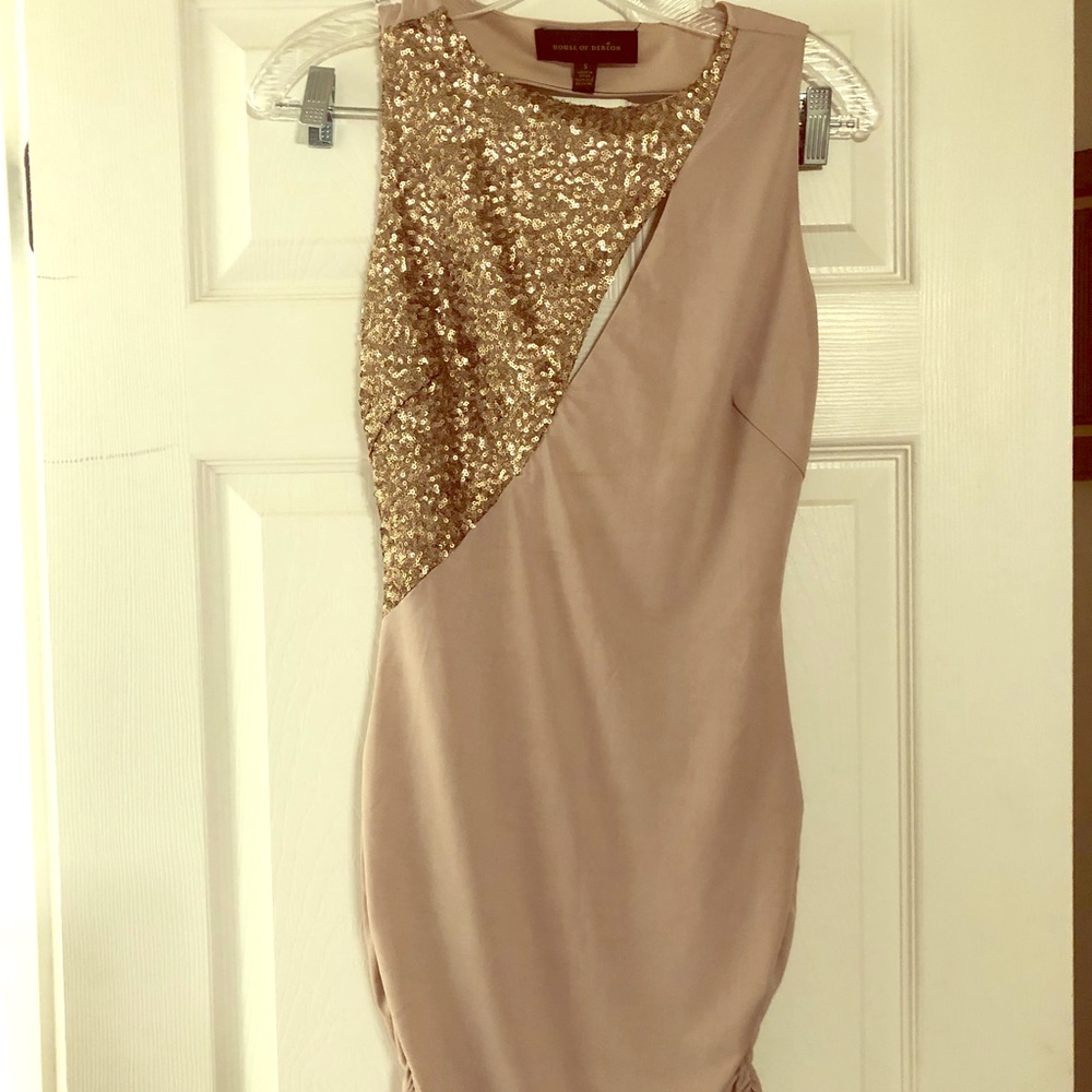 Open Back Sequin Body Fit Dress